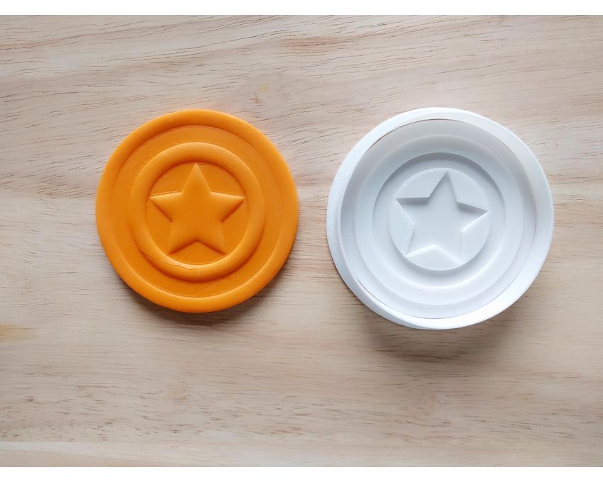 Captain America Cookie Cutter and Stamp Set. Super Hero Cookie Cutter