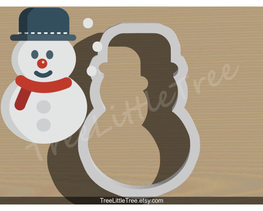 Snowman Cookie Cutter. Christmas Cookie Cutter