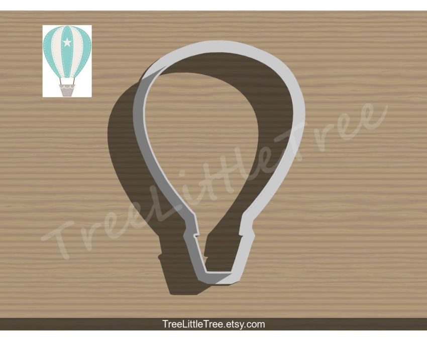 Hot Air Balloon Style 1 Cookie Cutter. Unique Cookie Cutter