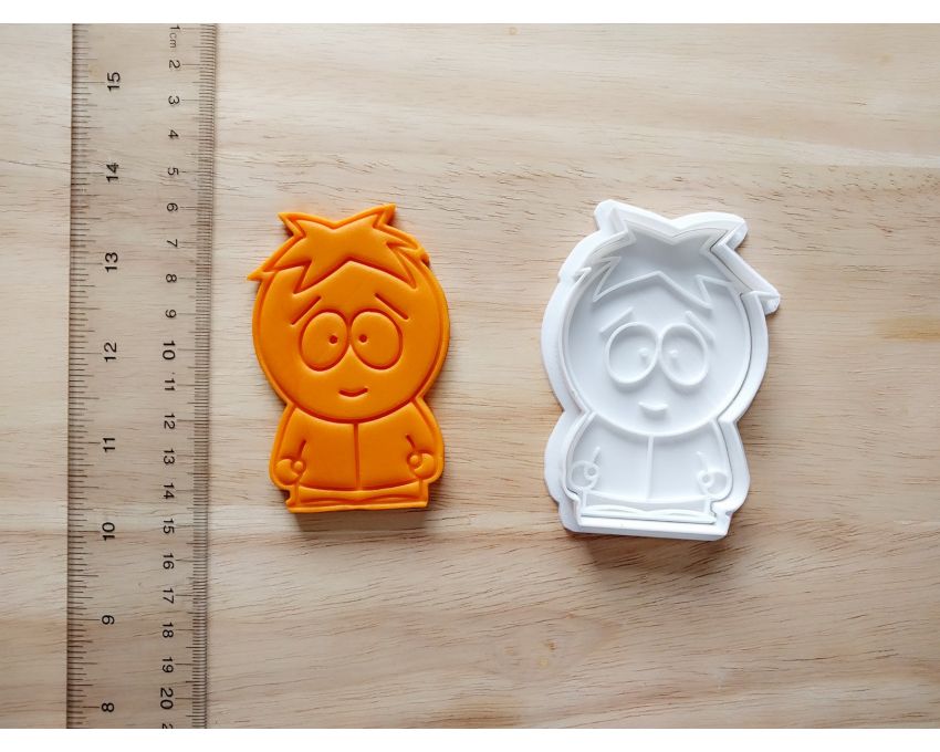 South Park Butters Stotch Cookie Cutter and Stamp Set. Cartoon Cookie Cutter