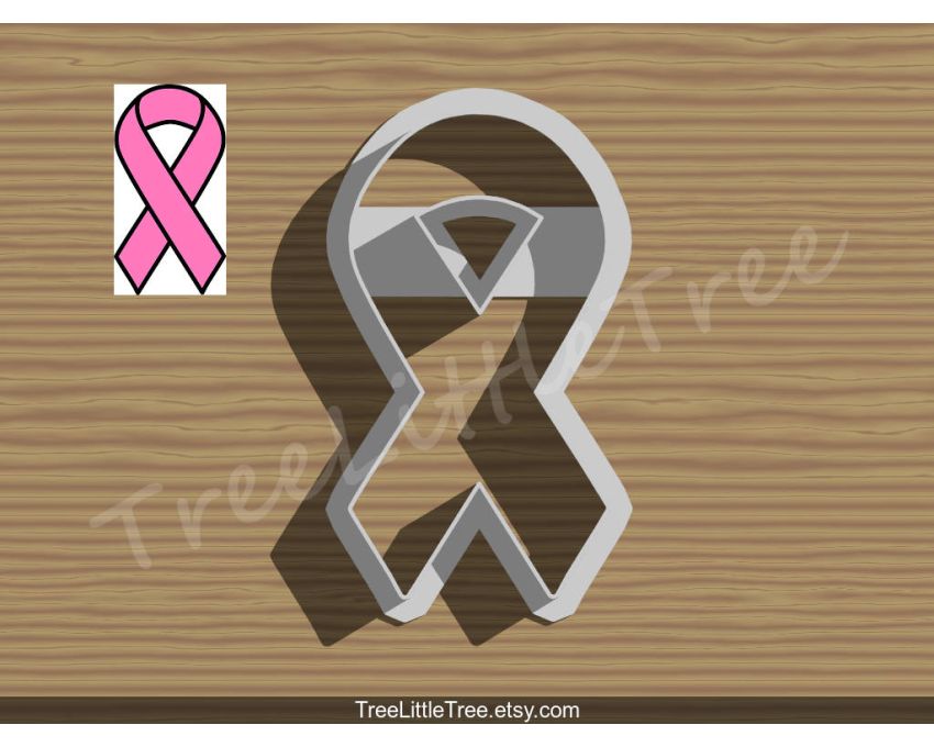 Breast Cancer Awareness Ribbon Style2 Cookie Cutter.Unique Cookie Cutter