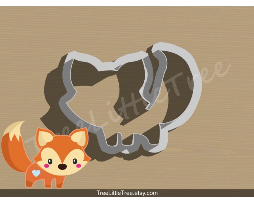 Cute Fox Cookie Cutter. Animal Cookie Cutter