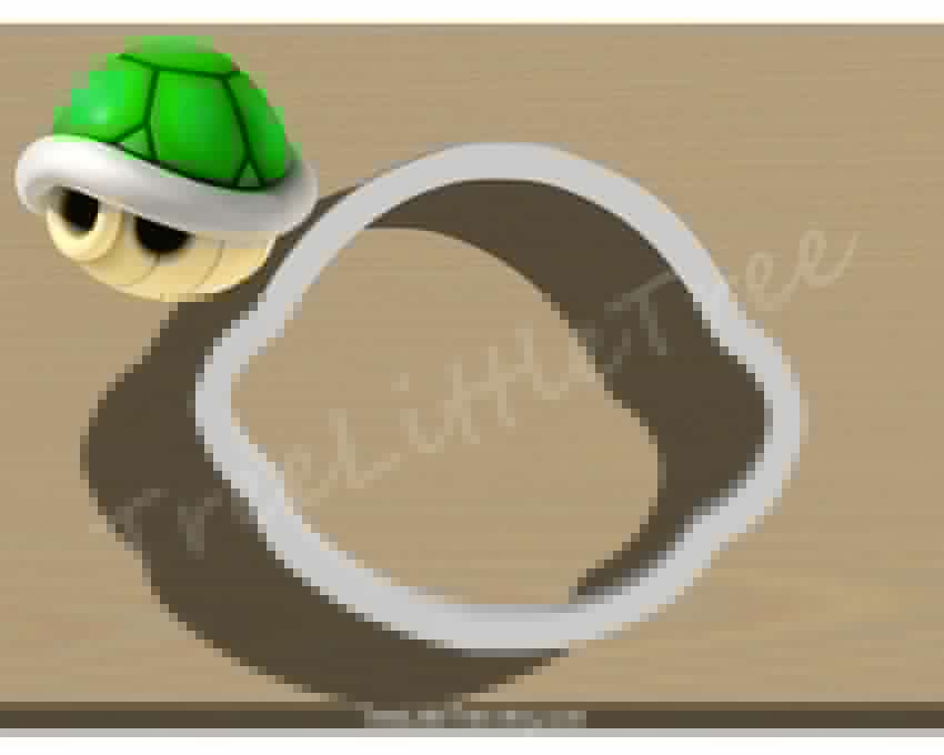 Mario Turtle Shell Cookie Cutter. Super Mario Cookie Cutter