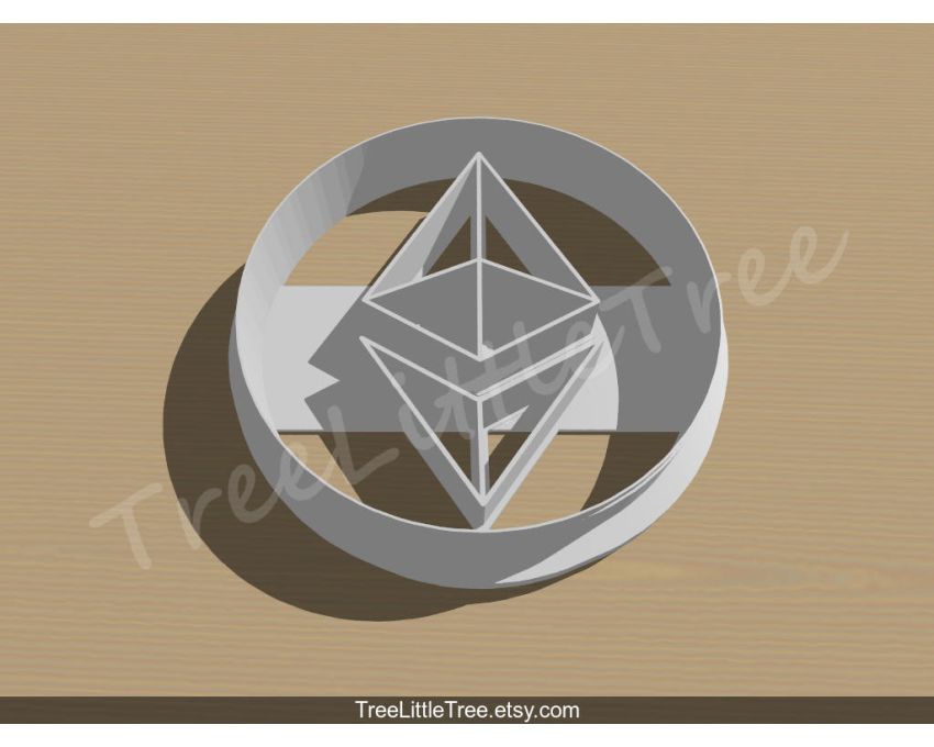 Ether Coin Cookie Cutter. Unique Cookie Cutter