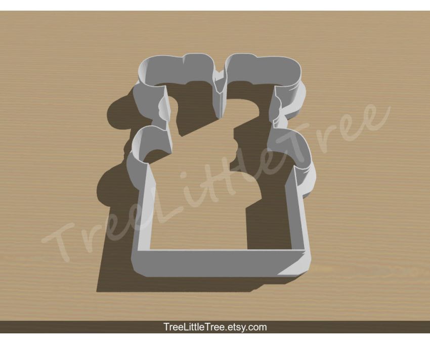 Santa in Chimney Cookie Cutter. Christmas Cookie Cutter