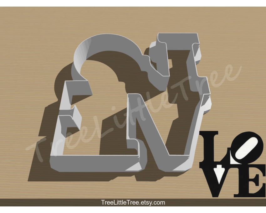 Love Cookie Cutter. Valentine's day Cookie Cutter