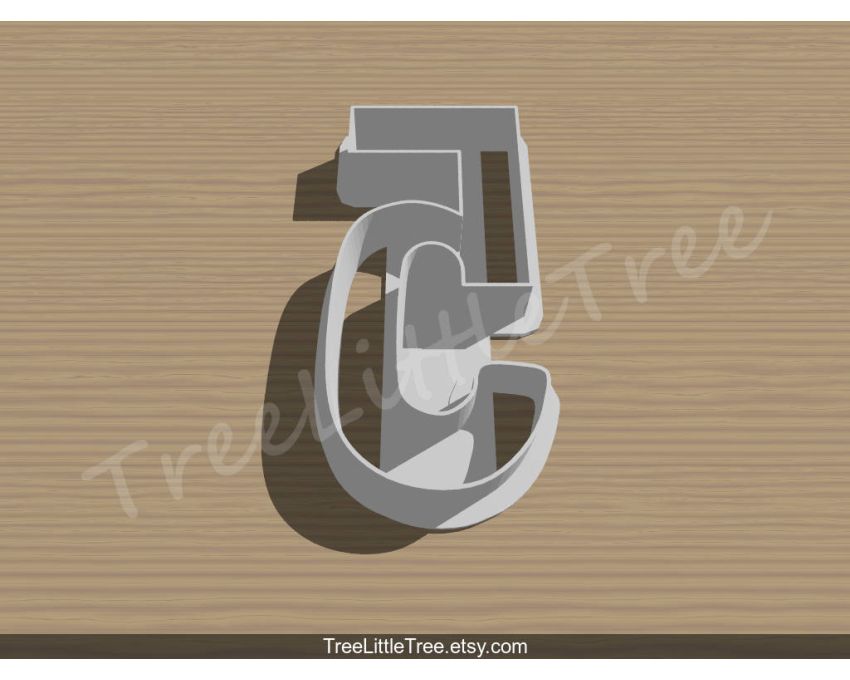 Number Five Cookie Cutter. Number Cookie Cutter