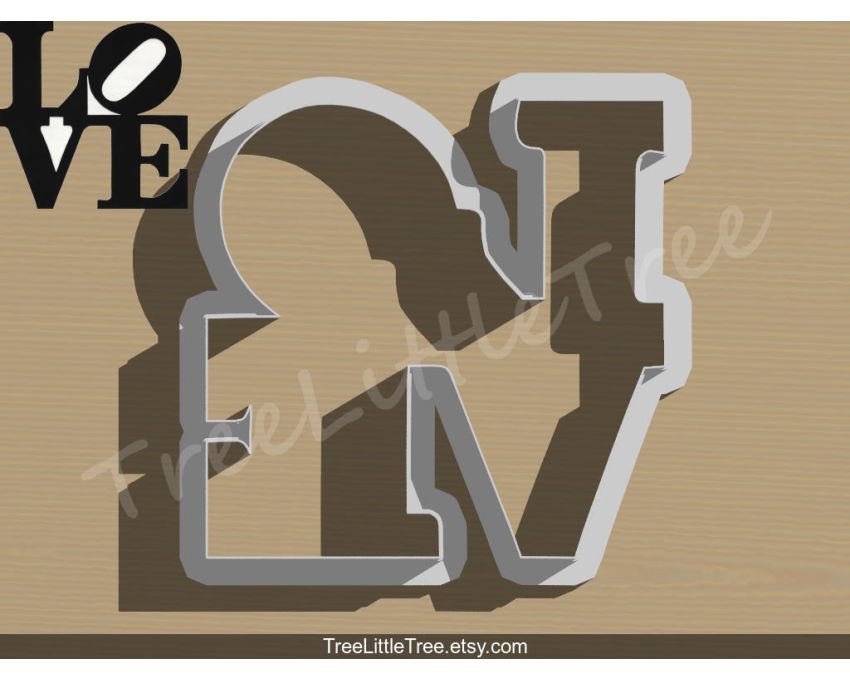 Love Cookie Cutter. Valentine's day Cookie Cutter