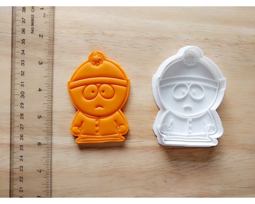 South Park Stan Marsh Cookie Cutter and Stamp Set. Cartoon Cookie Cutter