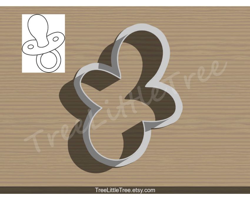 Baby Pacifier Cookie Cutter. Baby Shower Cookie Cutter