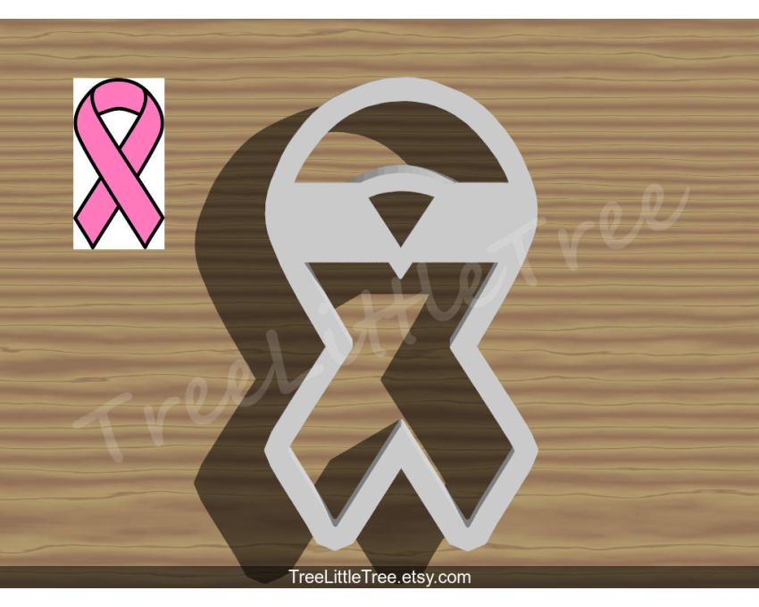 Breast Cancer Awareness Ribbon Style2 Cookie Cutter.Unique Cookie Cutter