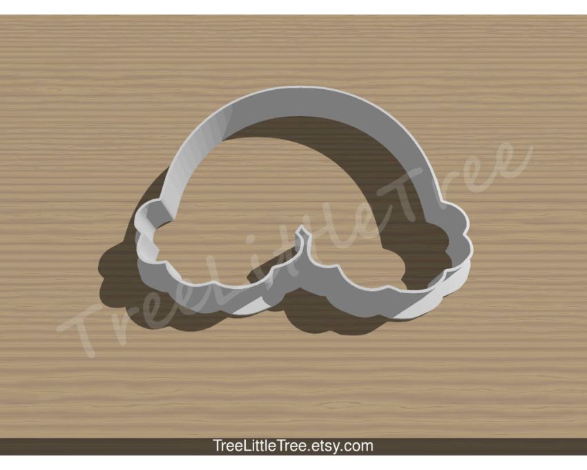 Rainbow Over Cloud Cookie Cutter. Unique Cookie Cutter