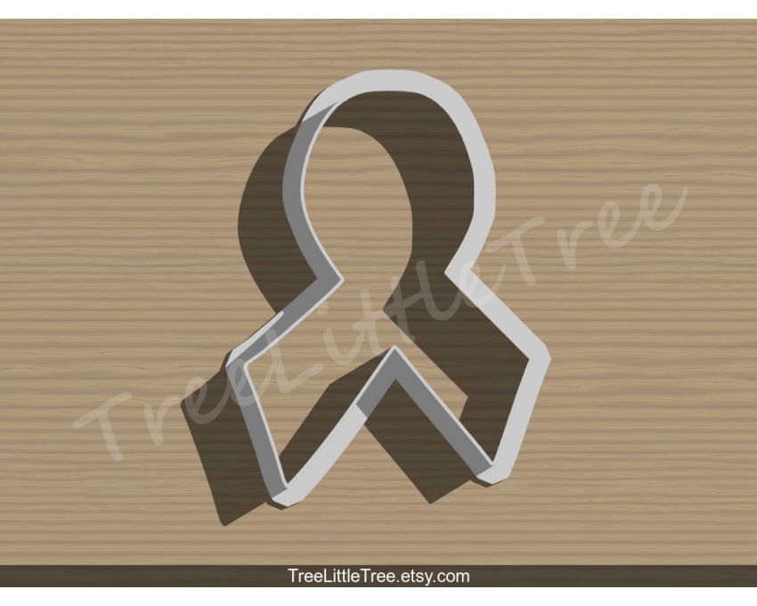 Breast Cancer Awareness Ribbon Cookie Cutter. Unique Cookie Cutter