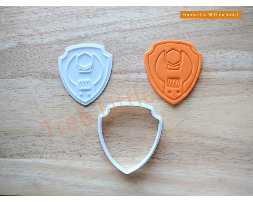 Rubble Paw Patrol Cookie Cutter and Stamp Set. PAW Patrol Cookie Cutter