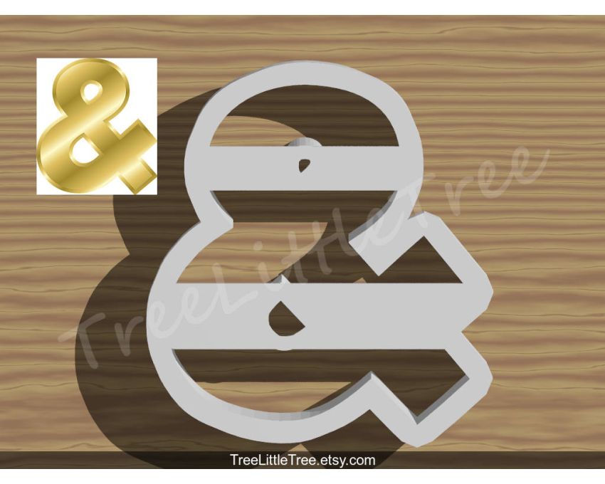 Ampersand Style2 Cookie Cutter.Unique Cookie Cutter