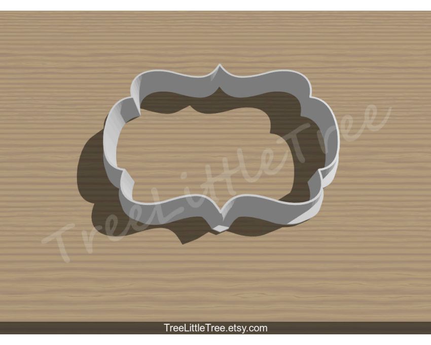 Plaque Style2 Cookie Cutter.Unique Cookie Cutter