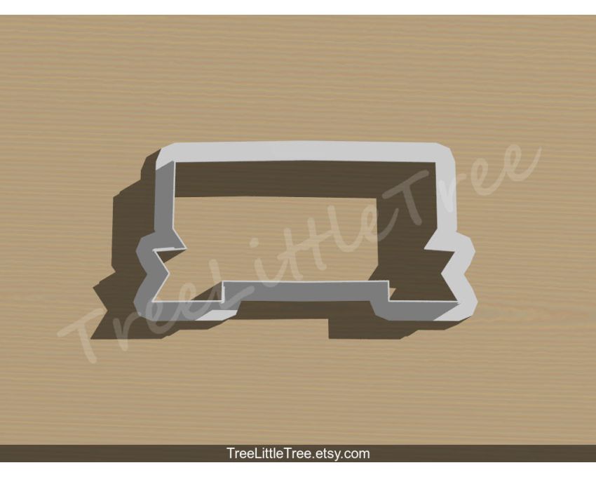 Banner Cookie Cutter. Unique Cookie Cutter