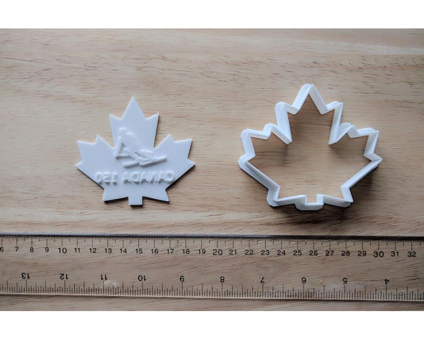 Skii Cookie Cutter and Stamp Set. Canada Cookie Cutter
