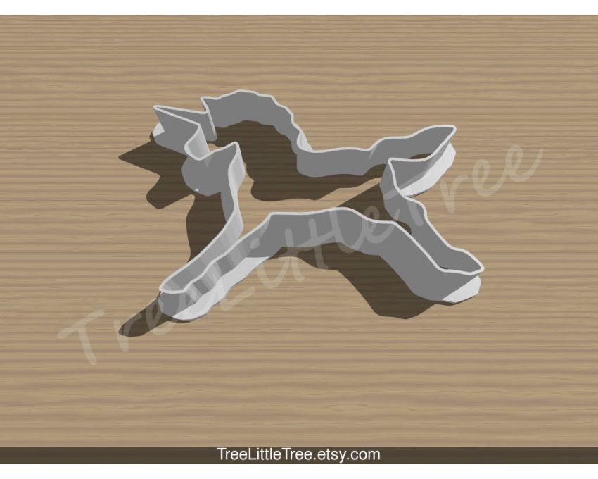 Running Unicorn Cookie Cutter. Unicorn Cookie Cutter