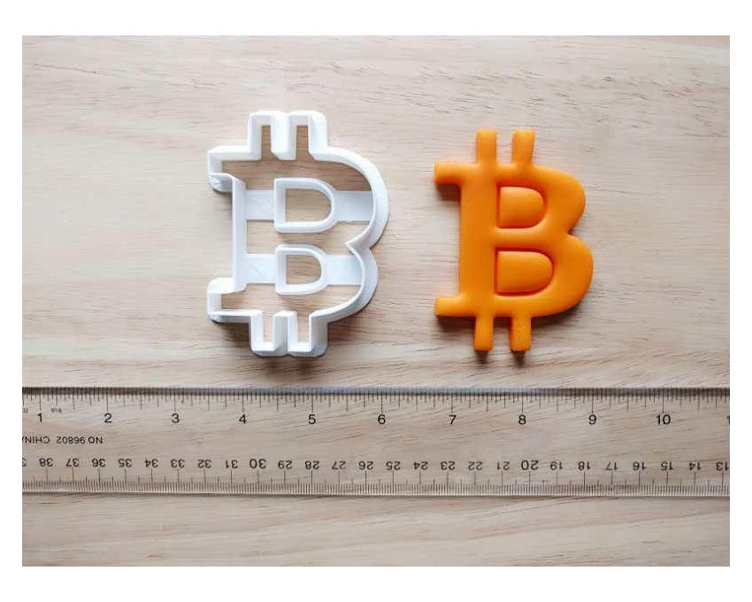 Bitcoin Cookie Cutter. Unique Cookie Cutter