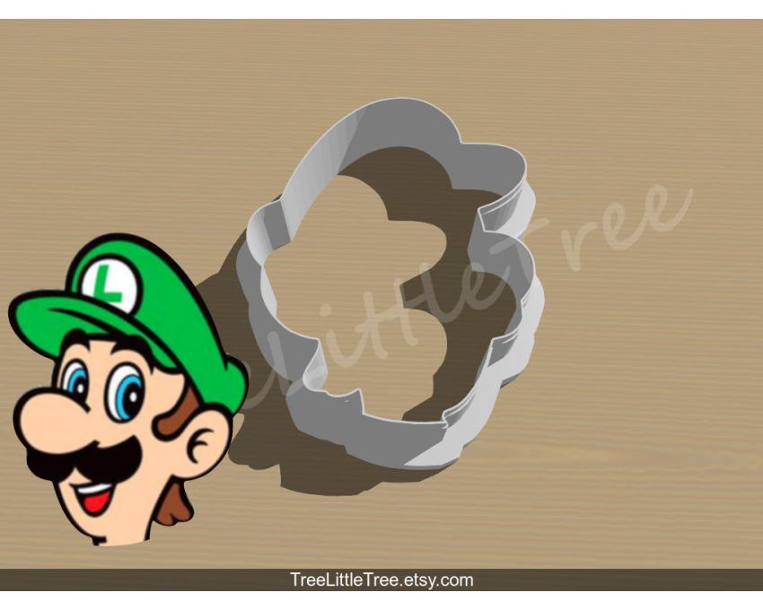 Luigi Cookie Cutter. Super Mario Cookie Cutter
