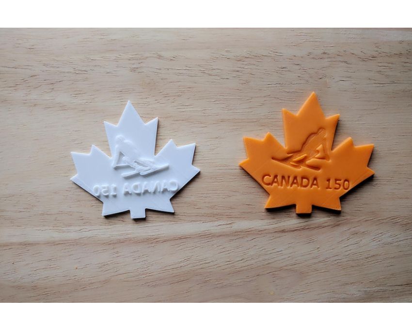 Skii Cookie Cutter and Stamp Set. Canada Cookie Cutter