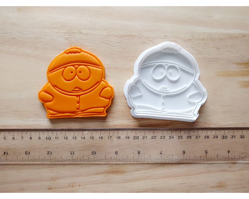South Park Eric Cartman Cookie Cutter and Stamp Set. Cartoon Cookie Cutter