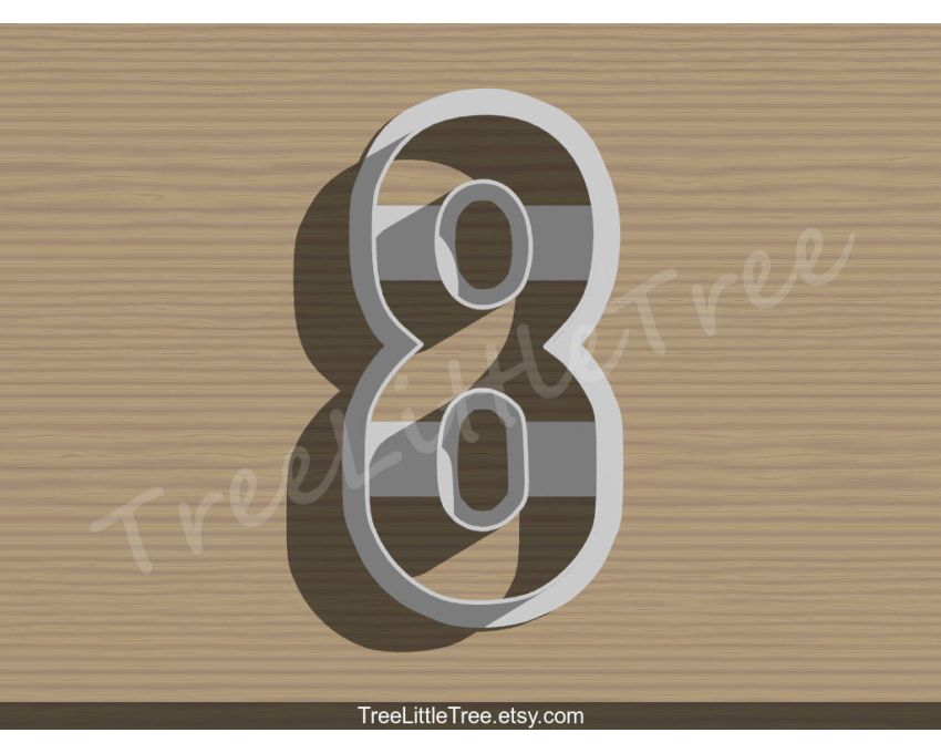 Number Eight Cookie Cutter. Number Cookie Cutter