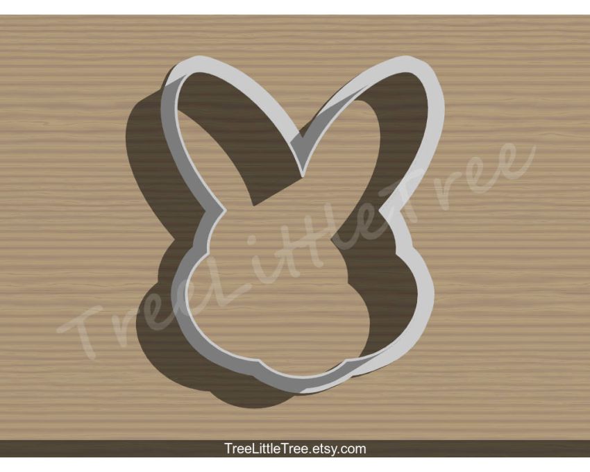 Bunny Head Cookie Cutter. Easter Cookie Cutter