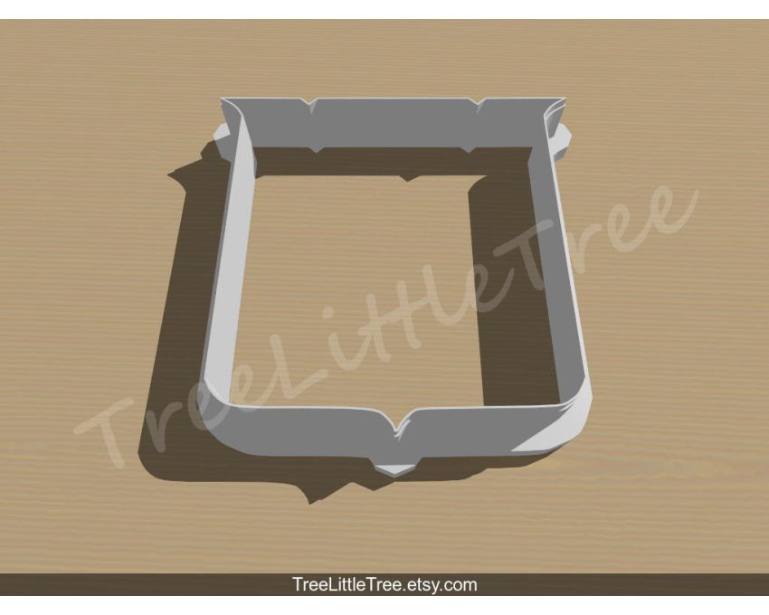 Plaque Style3 Cookie Cutter.Unique Cookie Cutter