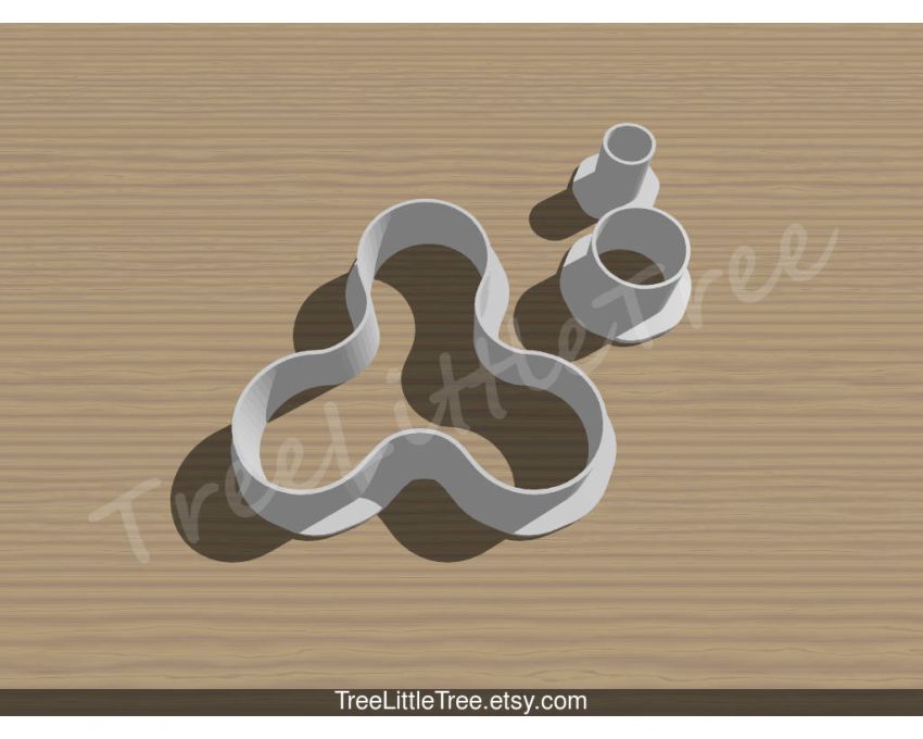 Fidget Spinner (3-part version) Cookie Cutter. Toy Cookie Cutter