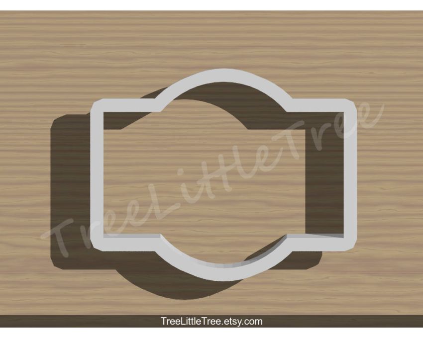 Plaque Style4 Cookie Cutter.Unique Cookie Cutter