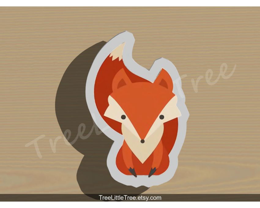 Fox Cookie Cutter. Animal Cookie Cutter