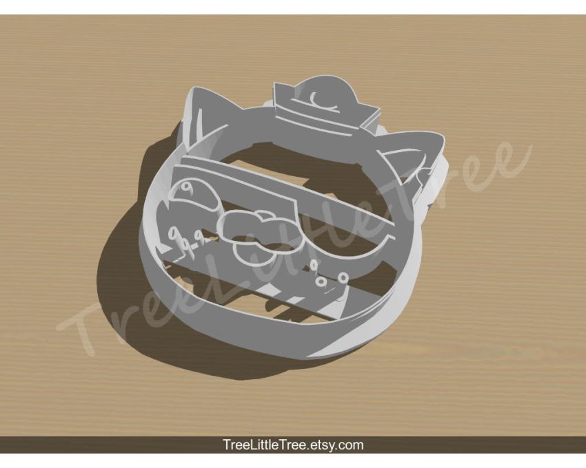 Kwazii Kitten Cookie Cutter. Cartoon Cookie Cutter