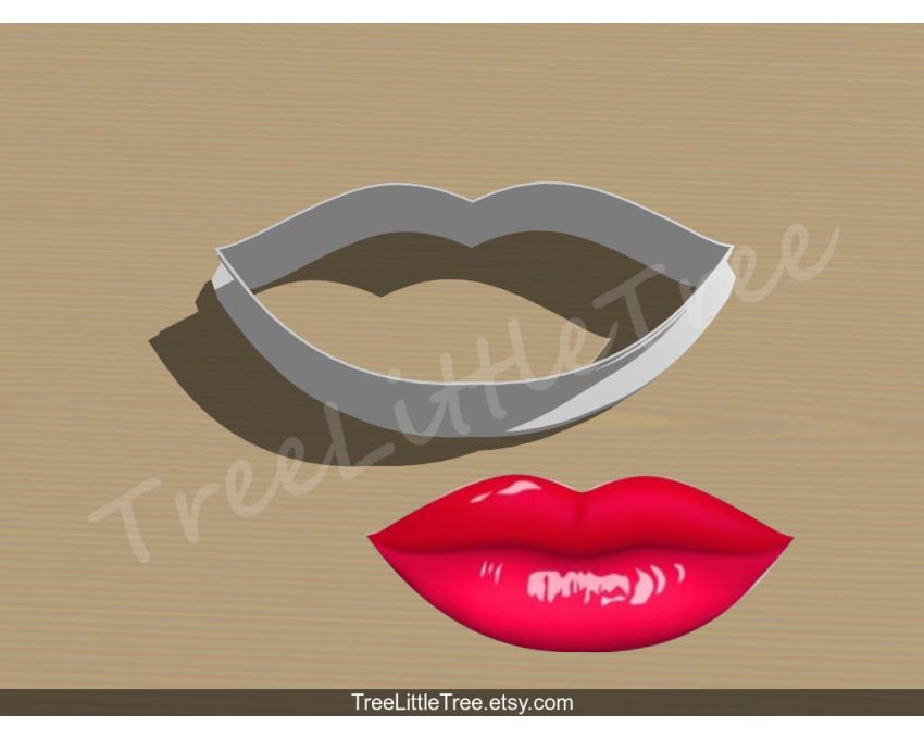 Lip Style2 Cookie Cutter.Valentine's day Cookie Cutter