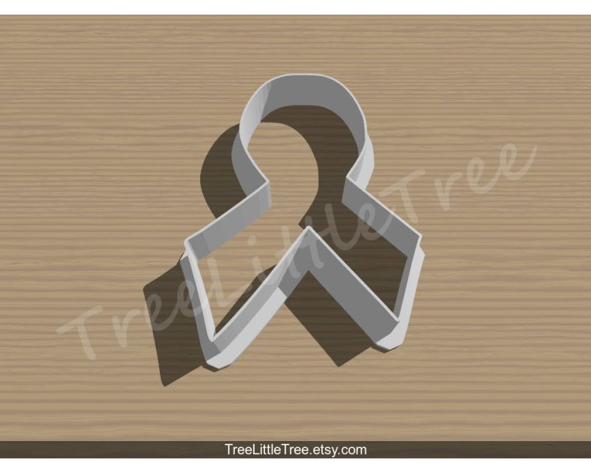 Breast Cancer Awareness Ribbon Cookie Cutter. Unique Cookie Cutter