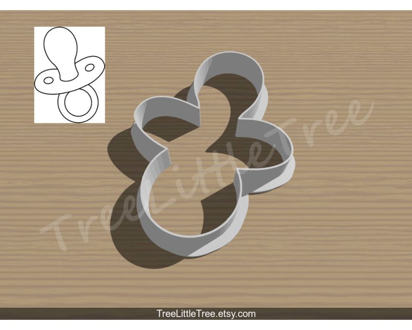 Baby Pacifier Cookie Cutter. Baby Shower Cookie Cutter