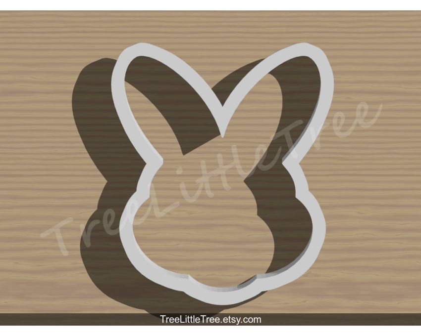 Bunny Head Cookie Cutter. Easter Cookie Cutter