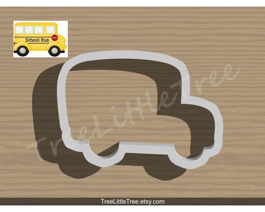 School Bus Cookie Cutter. Car Cookie Cutter