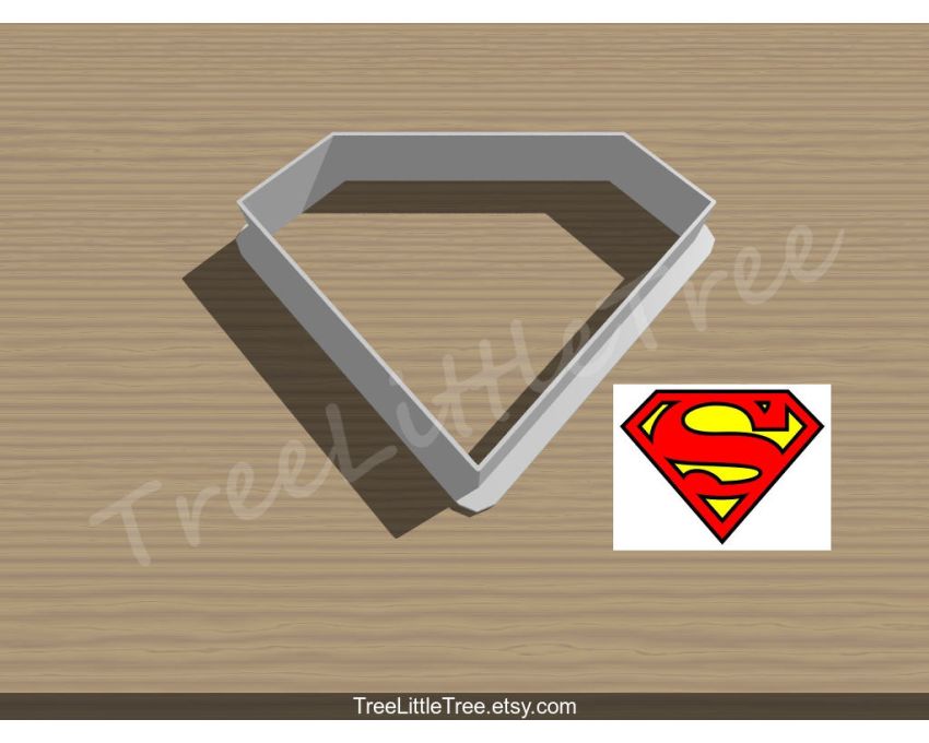 Superman Logo Cookie Cutter. Super Hero Cookie Cutter