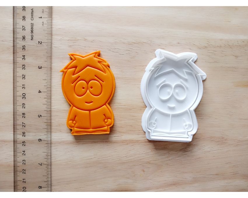 South Park Butters Stotch Cookie Cutter and Stamp Set. Cartoon Cookie Cutter