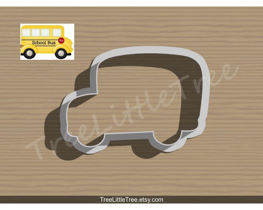 School Bus Cookie Cutter. Car Cookie Cutter