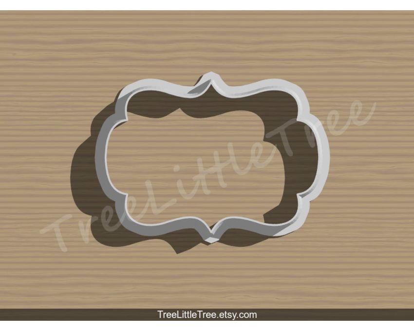 Plaque Style2 Cookie Cutter.Unique Cookie Cutter