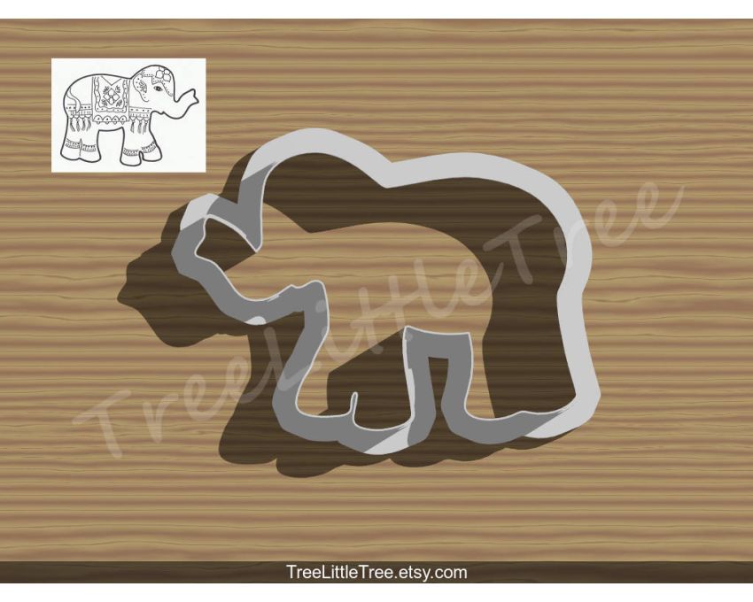 Elephant Style3 Cookie Cutter.Animal Cookie Cutter