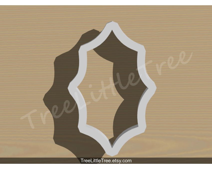 Holly Leaf Cookie Cutter. Christmas Cookie Cutter