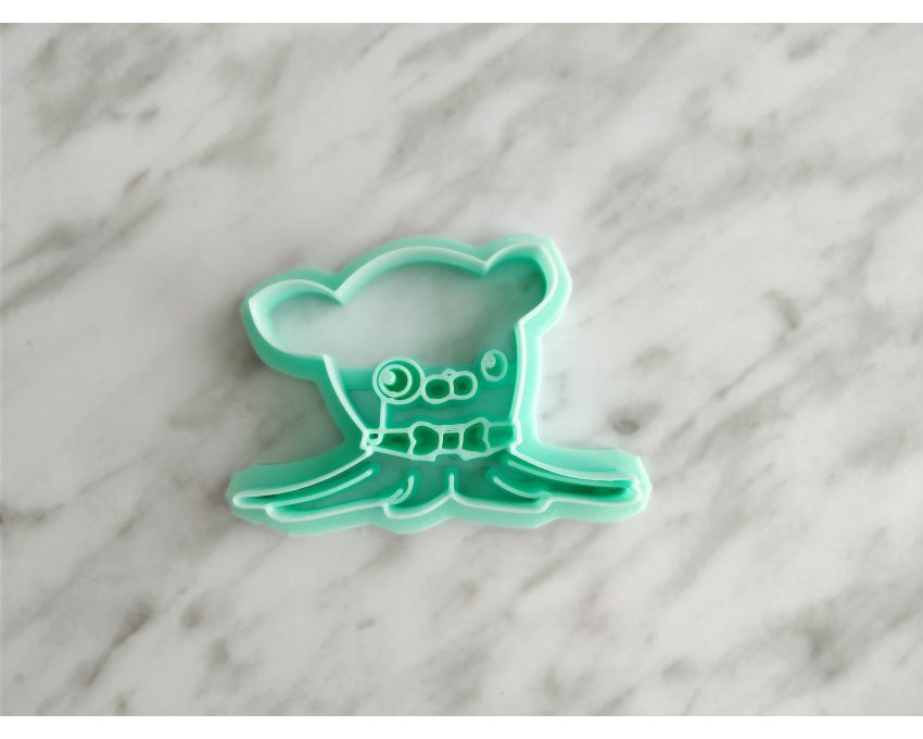 Professor Inkling Octopus Cookie Cutter. Cartoon Cookie Cutter