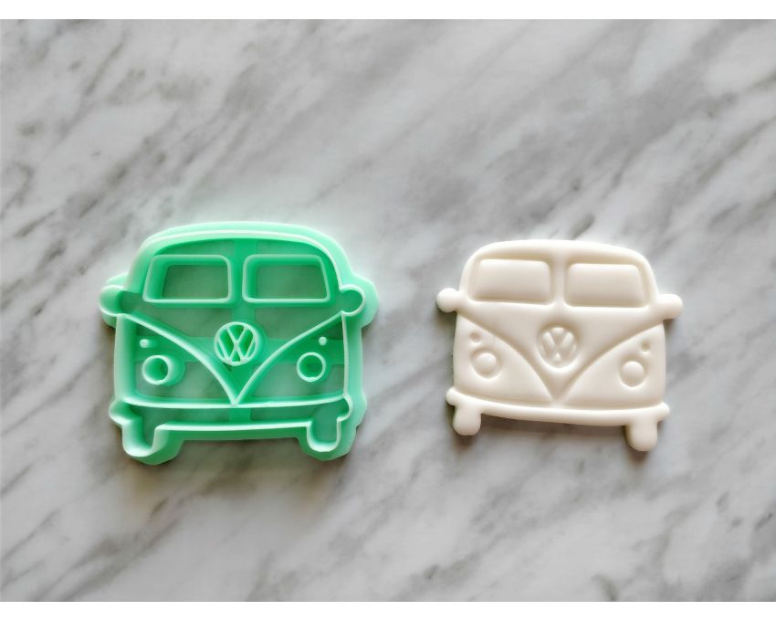 VW Frontview Detailed Cookie Cutter. Car Cookie Cutter. 