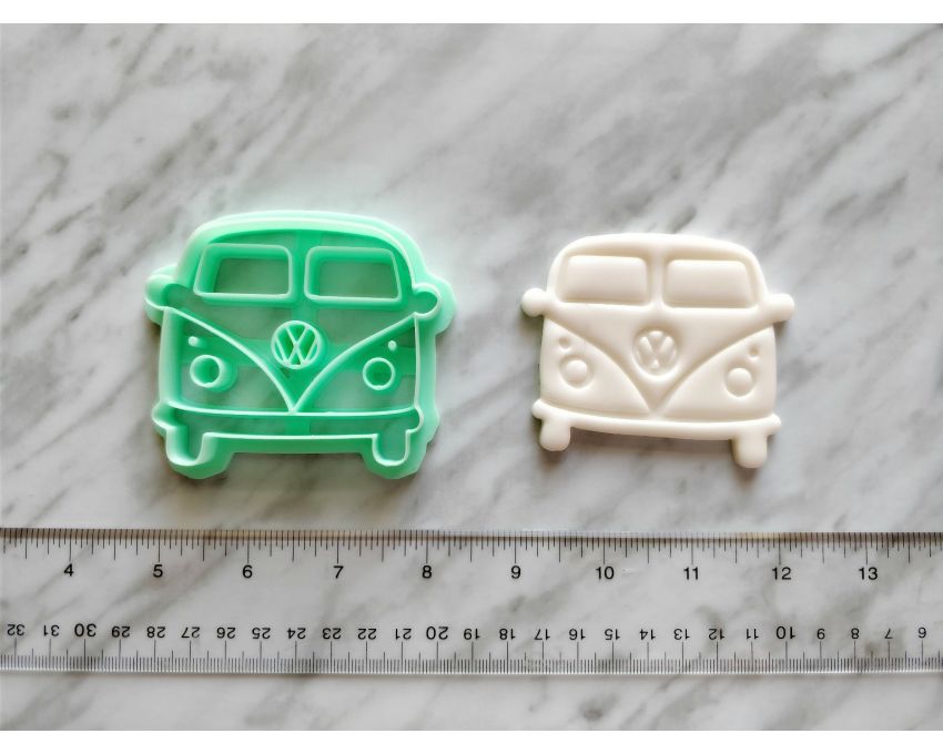 VW Frontview Detailed Cookie Cutter. Car Cookie Cutter. 