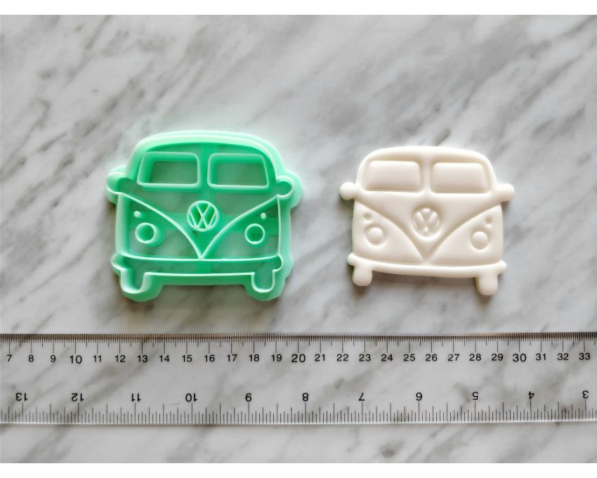 VW Frontview Detailed Cookie Cutter. Car Cookie Cutter. 