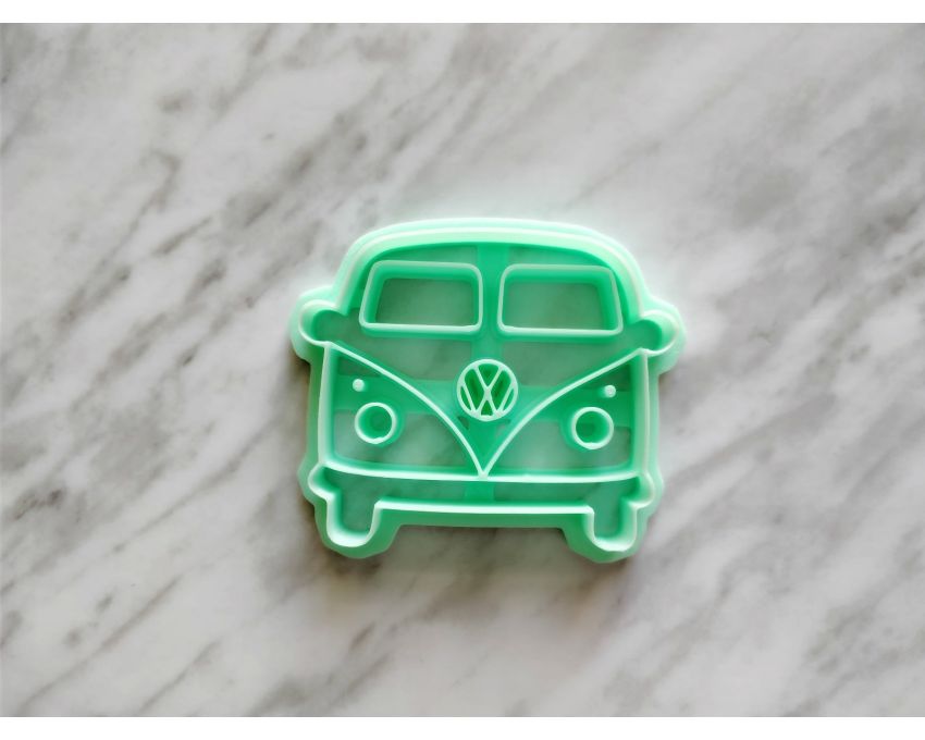 VW Frontview Detailed Cookie Cutter. Car Cookie Cutter. 
